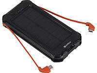 Павербанк с солнечной батареей Sandberg 3in1 10000 mAh, 2.1A USB, Type-C/Micro USB OUT IP54