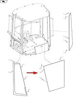 CASE 721E 76303237 скло переднє