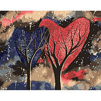 Набор для росписи картина по номерам по номерам Деревья любви Strateg размером 40х50 см (DY219)