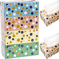 Салфетки бумажные антибактериальные в картонной упаковке 450 шт Universal Horoso 770949 в упаковке 4 пачки