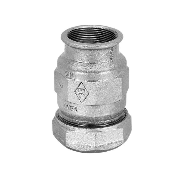 Перехідник затискний 1/2" В Atusa оцинкований білий чавун (740A5003)