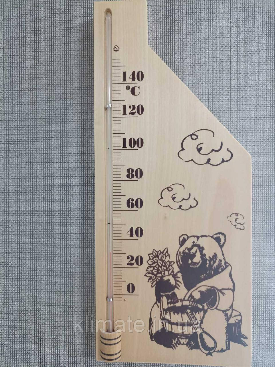 Термометр для лазні та сауни Склоприлад ТС Вік-5 (температура 0-140 градусів, вологість 0-100%)