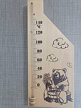 Термометр для лазні та сауни Склоприлад ТС Вік-5 (температура 0-140 градусів, вологість 0-100%)