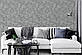 Вінілові шпалери абстракція гарячого тиснення на флізеліні Vinil LS Остін ТФШ 5-1437 сіро-чорний (1,06х10,05м), фото 7