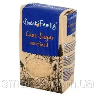 Сахар тростниковый коричневый Sweet Family Cane Sugar unrefined 1кг Германия - фото 1 - id-p1913950545