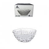 Скляна салатниця-фруктівниця Helios Leafs 165 мм (LE-7B), фото 2