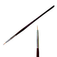 Пензель лайнер для тонких ліній Global Fashion «000» (ворс 7 мм)