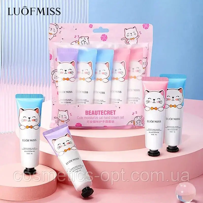 Набір кремів для рук LUOFMISS із квітковими екстрактами (5*30 g)