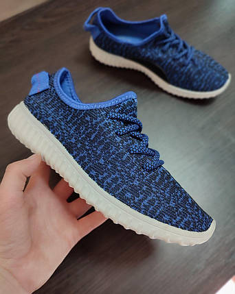 ЗНИЖКА! 38р (24.5 см) Літні кросівки Yeezy Boost BLUE ізі буст, фото 1