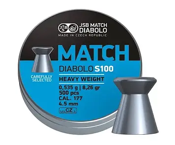 Матчеві кулі JSB Diabolo Match S100 0,535 р 4,50 мм 500 шт/уп