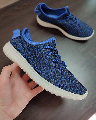 ЗНИЖКА! 38р (24.5 см) Літні кросівки Yeezy Boost BLUE ізі буст, фото 3