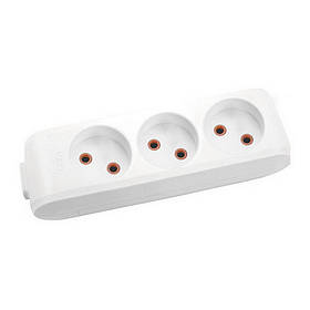 Колодка VIKO Multi-Let 3 гнізда, біла