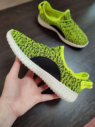 ЗНИЖКА! 38р (24.5 см) Літні кросівки Yeezy Boost Green/Black ізі буст, фото 4