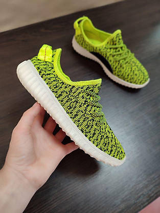 ЗНИЖКА! 38р (24.5 см) Літні кросівки Yeezy Boost Green/Black ізі буст, фото 3