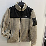 Куртка демісезонна чоловіча хутряна Тедді стійка XL беж, фото 2