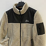 Куртка демісезонна чоловіча хутряна Тедді стійка XL беж, фото 9