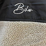 Куртка демісезонна чоловіча хутряна Тедді стійка XL беж, фото 8