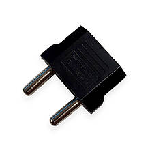 Єврорехідник мережевий адаптер US/UK HJ11 41-13619 2.5/250V 10A плоский в розетку чорний