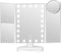Зеркало для макияжа Lee Went, косметическое зеркало с подсветкой для ванной комнаты и регулируемой яркостью