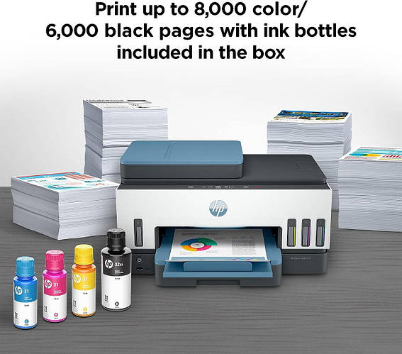 Беспроводной принтер HP Smart-Tank 7602 «все в одном» без картриджей ...