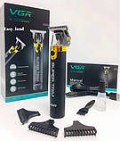 Акумуляторна машинка для стрижки VIGOR V-082 Чорний, фото 5