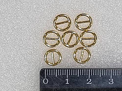 Пряжка, колір - золото, d 6 мм №14