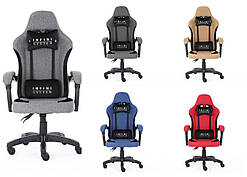 Крісло компютерне Infini System 5 кольорів Геймерське крісло з ТКАНИНИ Ігрове спортивне крісло + 2 подушки