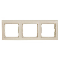 Рамка для трьох точок, слонова кістка, Legrand Valena.