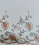 Мереживо на сітці сіре ширина 24 см, фото 2