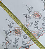 Мереживо на сітці сіре ширина 24 см, фото 4