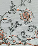 Мереживо на сітці сіре ширина 24 см, фото 5