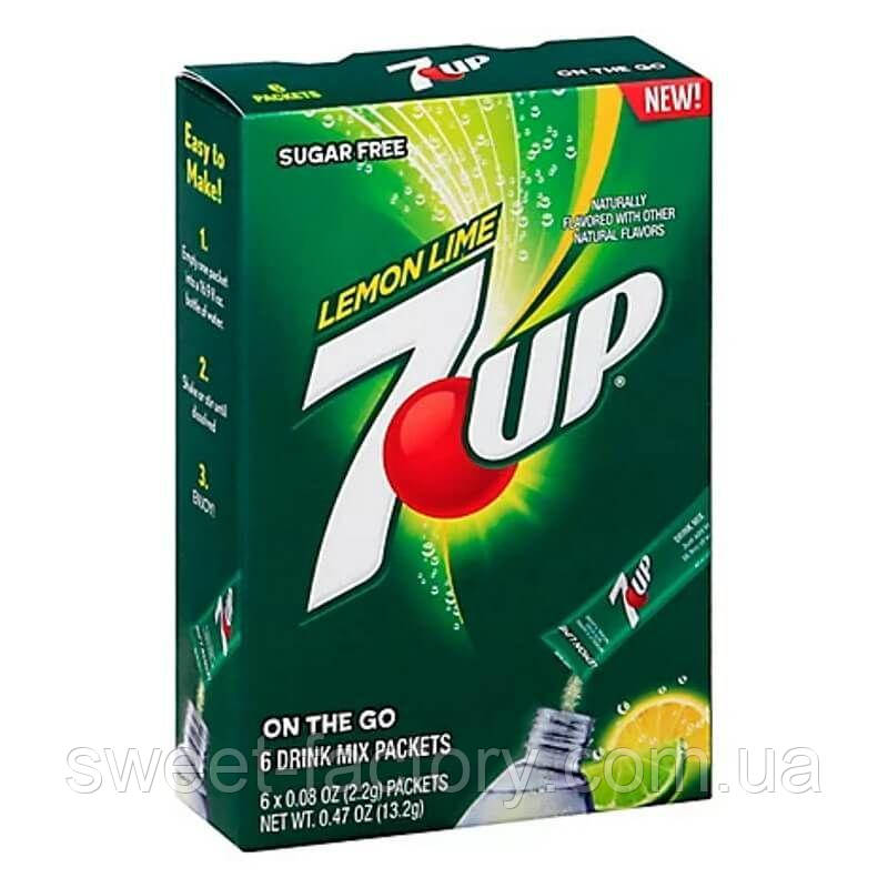 Порошковий напій 7Up Lemon Lime On the go 6 sticks без цукру 13g