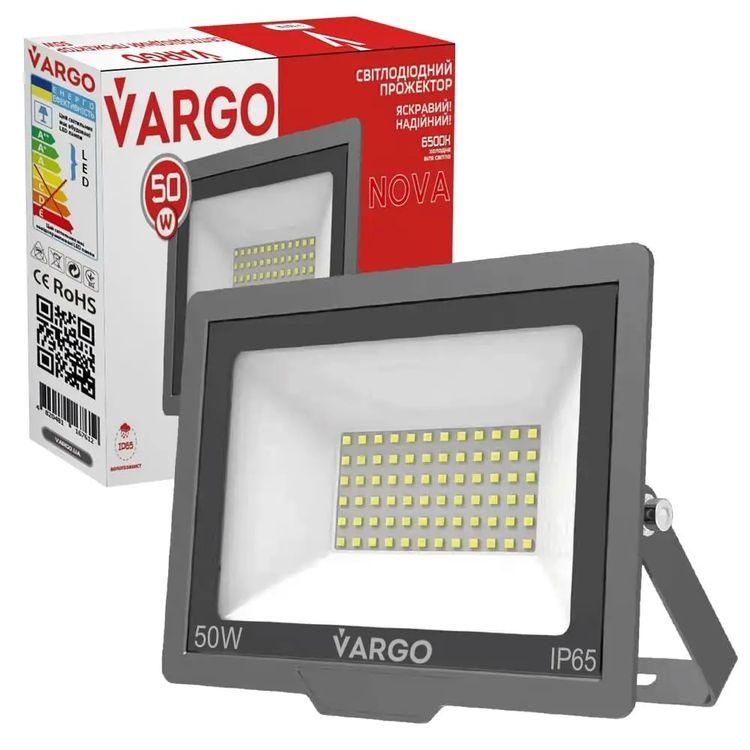 Прожектор світлодіодний вуличний, вуличне освітлення VARGO LED 50W, 4500 lm, 6500K (V-116761)