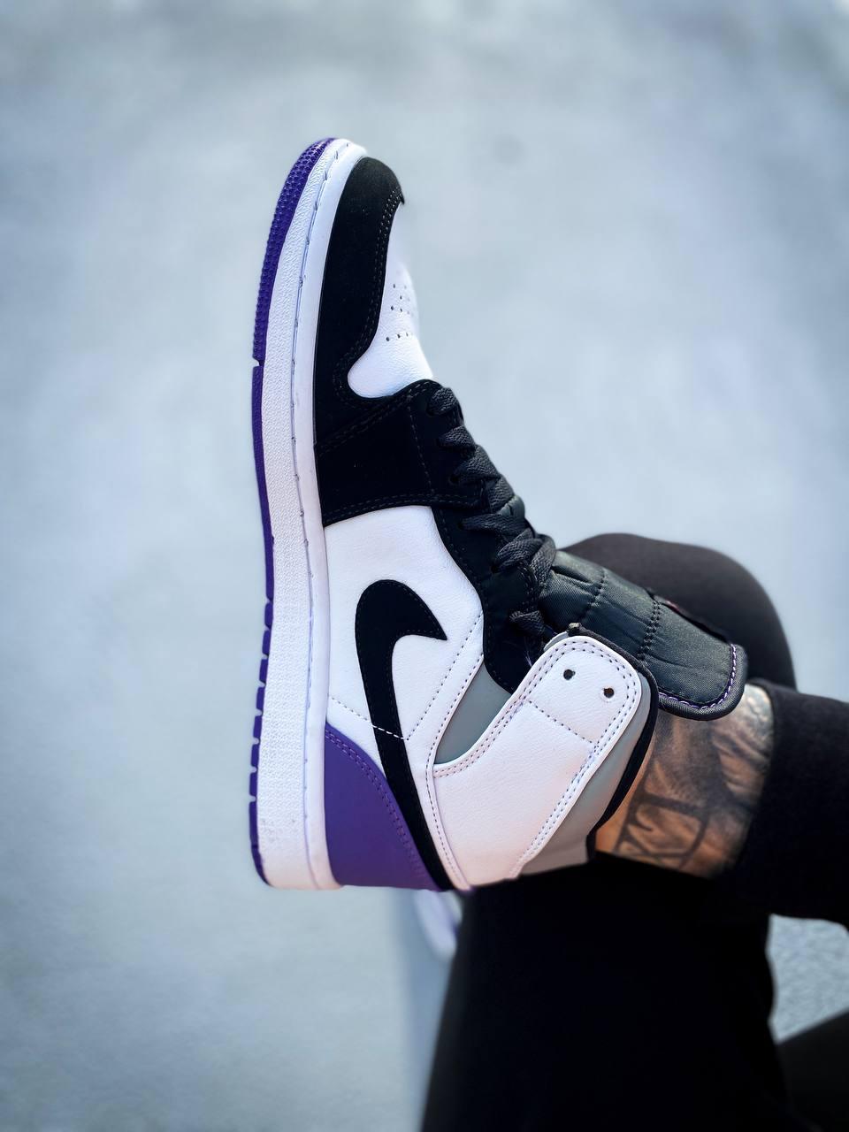 Air Jordan 1 Mid Purple White Black 852542 105 ID