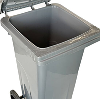 Сміттєвий контейнер 120 л з посиленим пластиком, від Afacan Plastik, сірий, фото 4