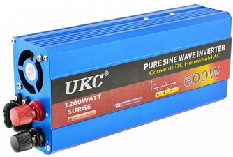 Інвертор UKC AC/DC, 600W, Перетворювач струму 12 V-220V, з чистою синусоїдою