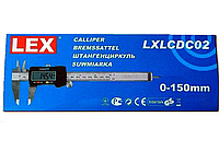 Электронный штангенциркуль LEX LXLCDC02 150 мм, +- 0,02 мм, пластиковый кейс