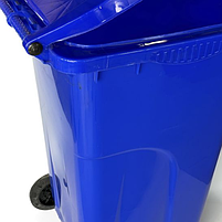 Сміттєвий контейнер 240 л на колесах з посиленим пластиком, синій, Afacan Plastik, фото 2