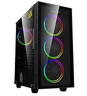 Корпус компьютерный ATX GameMax Draco XD без блока питания/Midi-tower/с подсветкой Черный