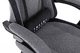 Крісло компютерне Infini System Gray (No.5) Геймерське крісло з ТКАНИНИ Ігрове спортивне крісло + 2 подушки, фото 10