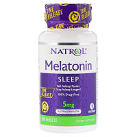 Аминокислота Natrol Мелатонин Повышенной Силы Действия 5 мг, Melatonin, 100 таб (NTL-04837) - Вища Якість та