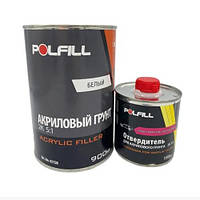 Polfill Грунт акриловый Polfill 5:1 Eco 0.75l белый++зат.0,15l (43138)