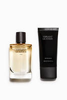 Набор для мужчин Zara парфюмерная вода Vibrant Leather 100 мл + гель после бритья 75 мл