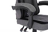 Крісло компютерне Infini System Gray (No.6) Геймерське крісло з ТКАНИНИ Ігрове спортивне крісло + 2 подушки, фото 8