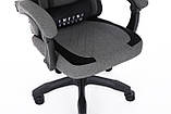 Крісло компютерне Infini System Gray (No.6) Геймерське крісло з ТКАНИНИ Ігрове спортивне крісло + 2 подушки, фото 7
