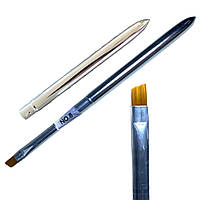 Скошений пензель з металевим ковпачком №8