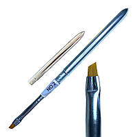 Пензель скошений з металевим ковпачком №2