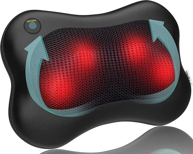 Массажер для спины и шеи Zyllion с подогревом - 3D массажная подушка ...