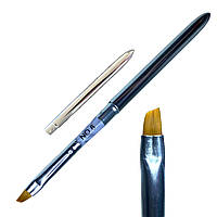 Пензель скошений з металевим ковпачком №6