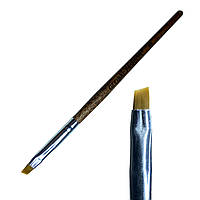 Пензлик скошений універсальний для нігтів Global Fashion №4